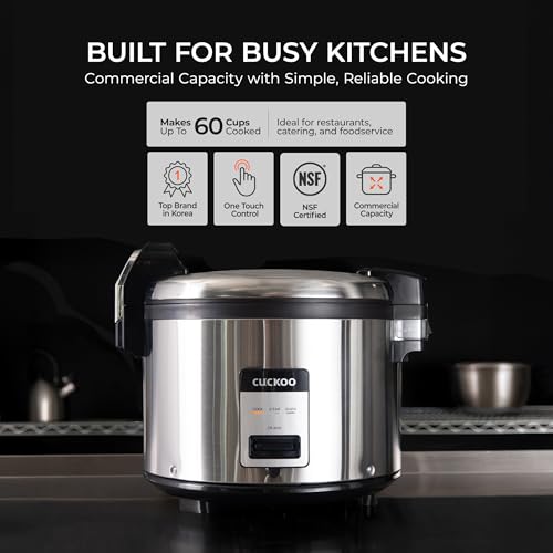 CUCKOO Commercial Rice Cooker and Warmer, 60-Cup Cooked, CR-3032 - Image 4
