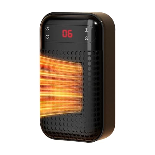 ISKDJBJG Scaldabagno Elettrico A Parete Riscaldatori Elettrici Scaldabagno Elettrico per Spazi Interni Riscaldatore Elettrico da 500 Watt con Display A LED Spina EU-B