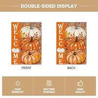 AVOIN colorlife Pumpkin Fall Garden Flag 12x18 Inch Double Sided Outside — image 6