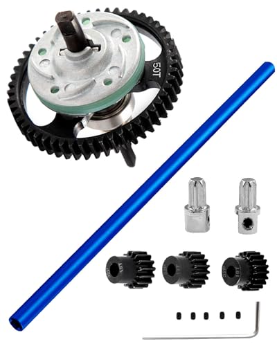 Différentiel métal 50T et arbre alu bleu pour Slash 4X4
