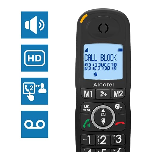 Alcatel XL595 B Voice Duo, Telefono Senza Fili Segreteria Telefonica Con 2 Combinatori, Grande Schermo, Audio-Boost, Funzione Blocco Chiamate - 3