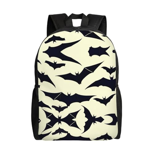 PHAYAH Mochila con patrón de colonia de murciélagos negros para...