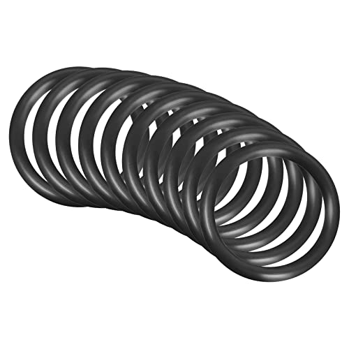 QUARKZMAN 10 Stücke Nitrilringe Gummi für Reparatur 45mm x 35mm x 5mm für Wasserhahn Klempner Reparatur Dichtung Verbindung, Schwarz