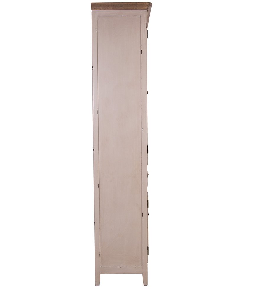 Vitrinenschrank Linde Landhaus Stil Holz Vitrine Vintage Look Creme weiÃŸ