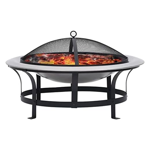Outdoor Fire Pit with Grill 76 cm