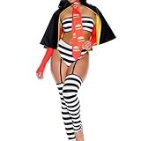Forplay Women's Burger Bandit Character Costume, Multicolor, M/L