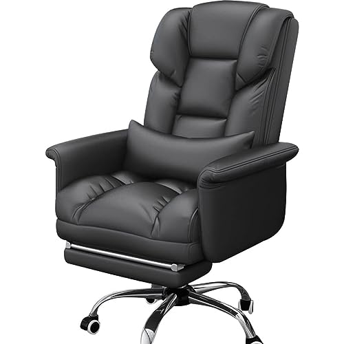 Silla ejecutiva comercial de respaldo alto con diseño ergonómico de poliuretano y función reclinable