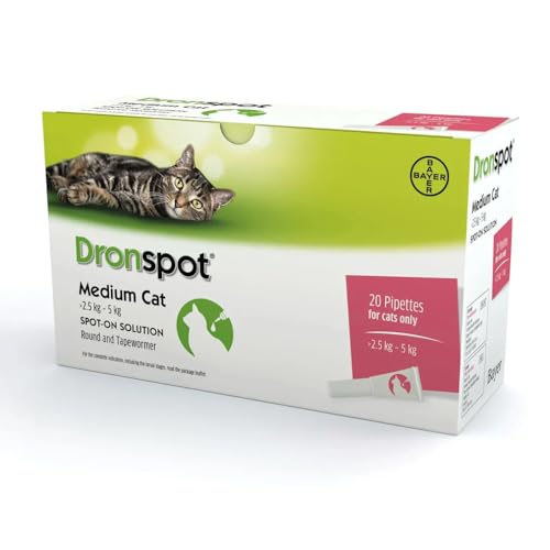 Dronspot Medium Cat Spot On Worming Solution 20 pipettes