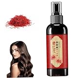 AZIDWERYQ Saffron Essence Spray, 100ml Saffron Hair Sprays, Natural Plant Non Toxic Hairspray, Improve Dryness and Frizz, for All Hair Types Herbal Gray