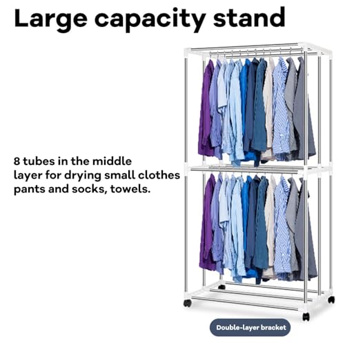 Verwarmde drogers voor het drogen van kleding, sneldrogende intelligente constante temperatuur alleen verwarmde luchterhoes, tijdbesparend grote ruimte verwarmde kleding regenachtig weer, blauw - Image 4