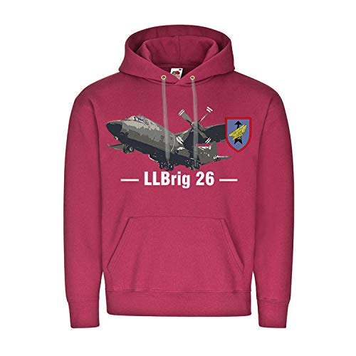 Pull à capuche Transall LLBrig 26 Saarland C160 rouge large pour parachutiste passionné