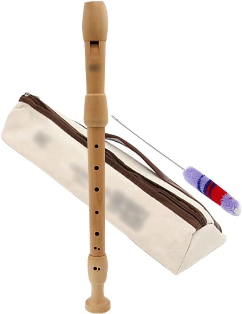 Recorders Professional Performance Baroque Recorders, Students Play The Clarinet Instrument, German-Style 8-Hole Recorder, Removable Flute Instrument, with Storage Bag + Cleaning Stick(Baroque)