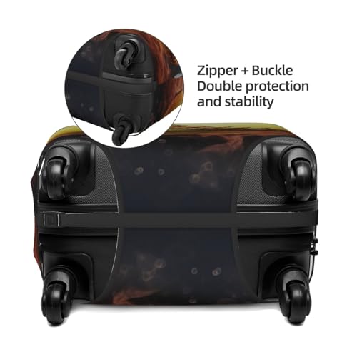 Softball Travel Luggage Cover Suitcase Protector Washable Elastic Suitcase Cover Anti-Scratch Luggage Protector Travel Suitcase Baggage Cover Fits 18-32 Inch Suitcase X-Large4