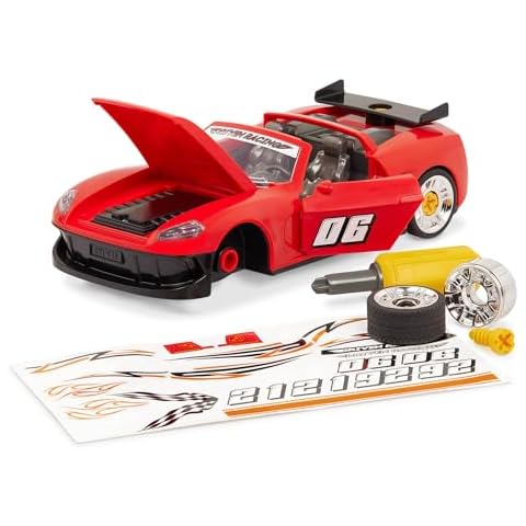 Driven by Battat – Toy Take-Apart Sports Car for Kids – 34pc Red Toy Car Playset – STEM Toy Car with Mini Tool – Lights & Sounds Toy Car – 3 Years + – Take-Apart Sports Car (34pc) Cover