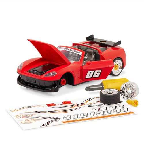 Driven by Battat Take-Apart Sports Car Playset 34pc Red Toy Car STEM Toy with Mini Tool Lights & Sounds 3 Years +