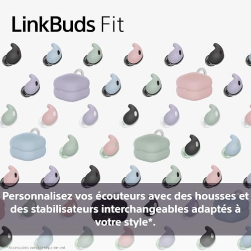 Sony Stabilisateurs avec Coussins d'air LinkBuds Fit Plus de Confort Un Meilleur Maintien personnalisez Vos écouteurs Uniquement pour LinkBuds Fit cendré - vue 7