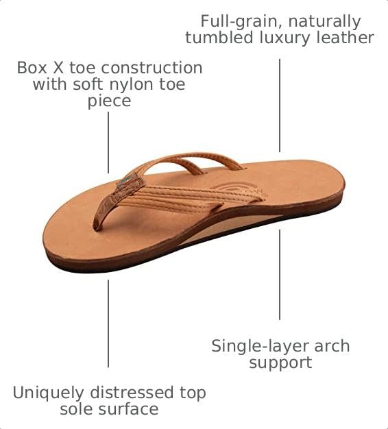 Image of Rainbow Sandals Ladies The Sand Piper Luxury Leather - Single Layer Arch w /Double Narrow 1 /3 inch Strap