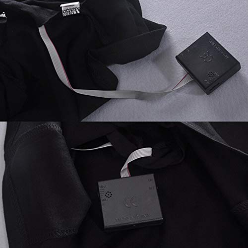 Andoer T-shirt LED Flash ativado por voz para homem e mulher festa Rock Disco Night Club