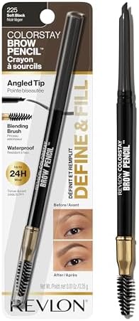 Revlon ColorStay Brow Pencil, 225 Soft Black, 0.021 oz