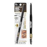 Revlon ColorStay Eyebrow Pencil with Spoolie Brush, Waterproof, Hair-Like Strokes for Natural Looking Brows, 225 Soft Black, 0.021 oz
