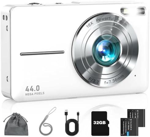 Digital Camera, Kids Camera FHD 1080P Point and Shoot Camera with...