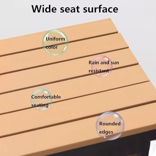 Durable Weatherproof Outdoor Garden Bench, 47.24in Heavy-Duty Steel Slatted Seat, Maintenance-Free Seating for Parks, Plazas, Communities, Public Spaces