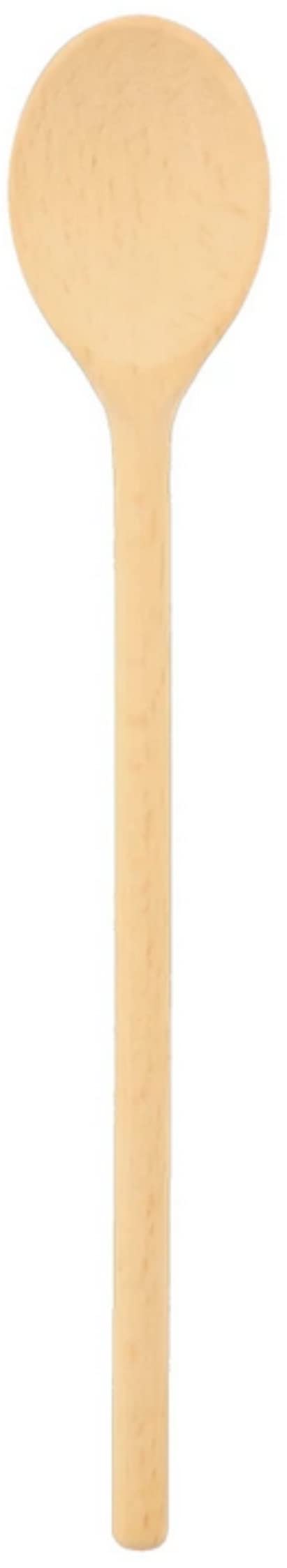 teemando® 100 X stabiler, ovaler Marken-Kochlöffel aus Holz, 25 cm, Kochlöffel zum Kochen und Backen