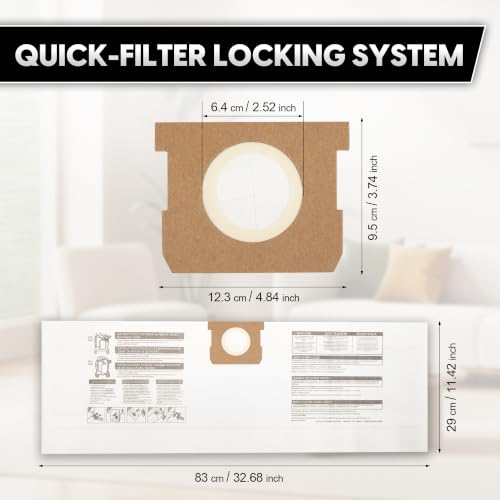 Image of Vacmaster VDBS.01 Standard Dust Bag For 5-6 Gal Wet /Dry Vac 3-Pack
