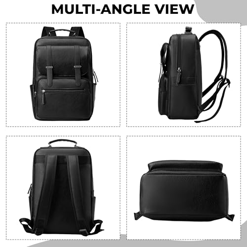 Image of Kraptick Multi-functional Backpack-Waterproof Laptop Backpack, Office Bag with PU Leather Design, Professional Bag for Laptops and Work, Durable and Stylish Bags for Travel