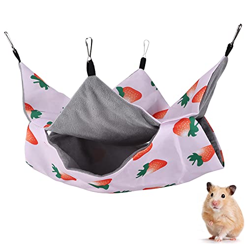 Kooihangmat voor kleine huisdieren, fret Rat hangmat Bed Drielaagse kooihangmat Hoge dichtheid canvasmateriaal voor… - Afbeelding 7