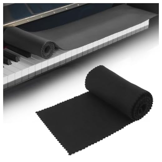JRYXDS Funda Piano 88 Teclas Paño Para Cubrir Teclado De Piano Paño Antipolvo Para Teclado Fácil De Limpiar, Teclado De Piano Amantes 125 X 15 Cm Negro