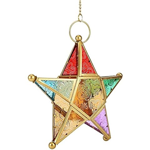 Draußen Hängende Sternlaterne Eisen Teelichthalter Cover