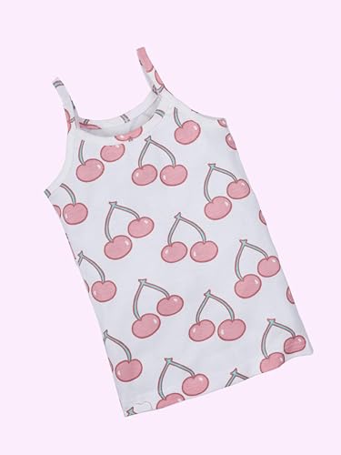 Image of KiddoPanti Girls 100% Cotton Printed Camisoles Tank Top Slips Pack of 3