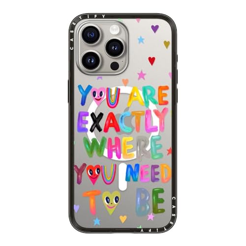 Coque MagSafe iPhone 15 Pro Max message inspirant Vous êtes où vous devez être