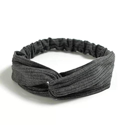 Vogue Hair Accessories Solid Nylon Fabric Knot Stretchable Hairband for Girls and Women, Pack of 2 - Multicolor 4