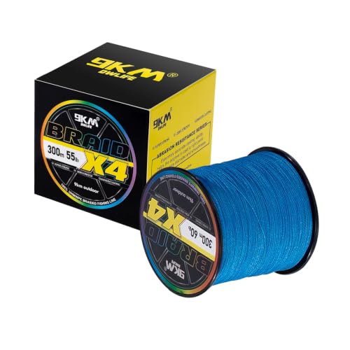 Image of 9KM DWLIFE Braided Fishing Line 8LB-120LB Dyneema Fishing Line, Zero Stretch & Anti-Bite Coating for Freshwater /Saltwater Fishing 4 /8 Strands