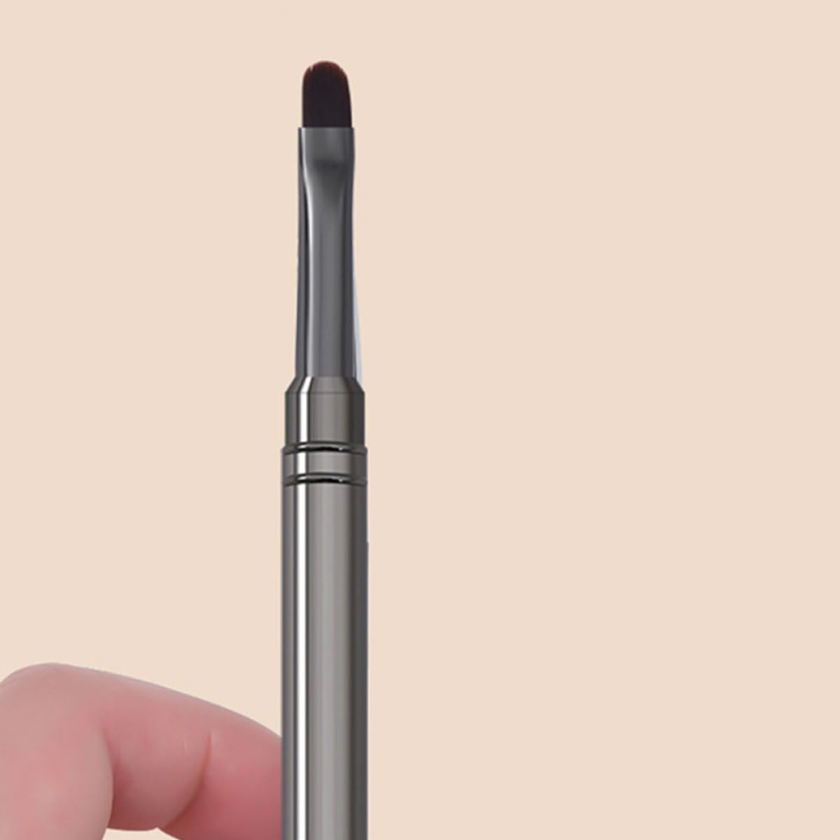 GALPADA Pennelli per Nail Art in Metallo Punta Tonda 2 Pezzi, Pennelli per Gel Unghie Professionali, Strumenti per Salone di Bellezza e Manicure, Adatti per Decorazioni Unghie Painting