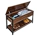 Honey-Can-Do Entryway Shoe Storage and Bench, Walnut STO-09776 Walnut, 250 lbs