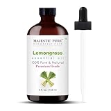 Majestic Pure Lemongrass Essential Oil, 100% Pure and Natural with Therapeutic Grade, Premium Quality Lemongrass Oil, 4 Fl. Oz.