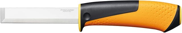 Fiskars Pro Nóż Stolarski z Ostrzałką, Pomarańczowy/Czarny, 22,4 cm