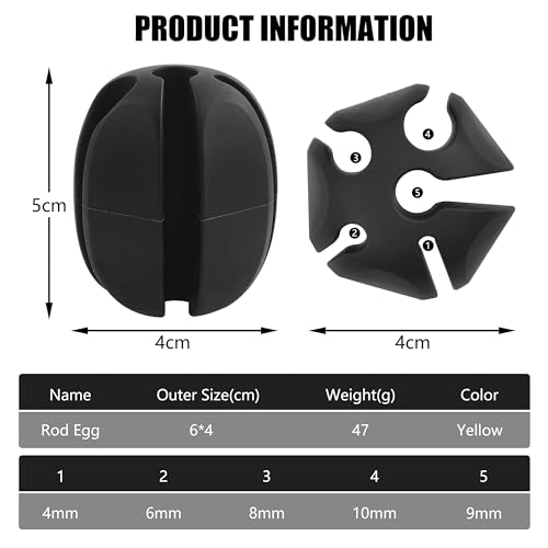 Fishing Rod Holder Straps Rod Rack Storage Rod Holder Protector Silicone Stretchy Rod Holder Fly Carp Fishing Rod Protection Support Fishing Accessories (BLACK-2PCS) - Image 4
