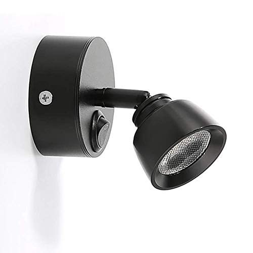 Lámpara LED para cabecera de dormitorio y lectura nocturna en pasillos color negro 2