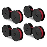 4 Pack Typewriter Ribbon Universal Twin Spool Ribbon Twin Spool Replacement Pack for Most Typewriter