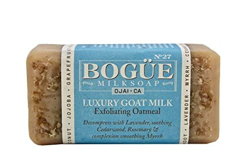 Handmade Goat Milk Soap- BOGUE No.27 Exfoliating Oatmeal Blend to Gently Scub Your Skin with soothing essential oils of Cedarwood, Lavender, Rosemary and Myrrh