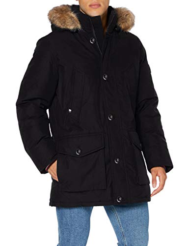Tommy Hilfiger Herren Hampton Down Parka Jacke, Schwarz, S EU – Ansicht 1