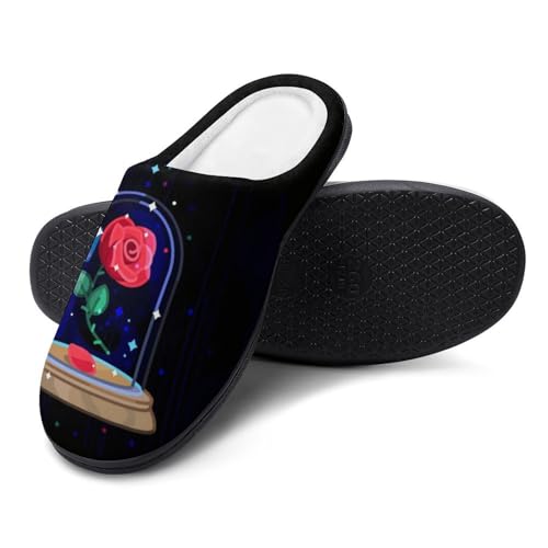Beauty And Beast Women's Slippers Memory Foam House Shoes Rubber Sole for Indoor Outdoor3