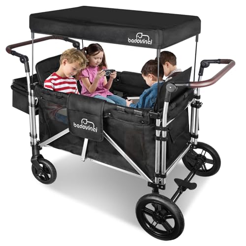 Stroller Wagon for 4 Kids, Folding Wagon Stroller 4 High...