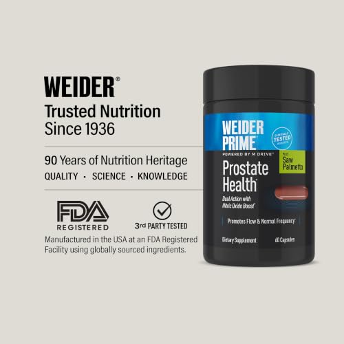 Weider Prime Saw Palmetto Prostate Health & Urinary Support for Men, 60 Ct - Image 4