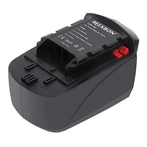 Batterie pour Skil SB18A, REEXBON 18V 2,1 Ah Ni-Mh Batterie de remplacement pour Skil 2887 2888 2895 2897 2898 4570 5850 5995 7305 9350 avec indicateur de niveau de charge