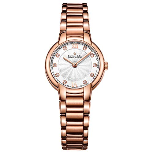 Dreyfuss Womens Quartz Watch, Analogue Classic Display and Stainless Steel Strap DLB00063/D/01